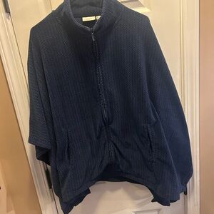 L.L. Bean Dark Blue Herringbone Jacket